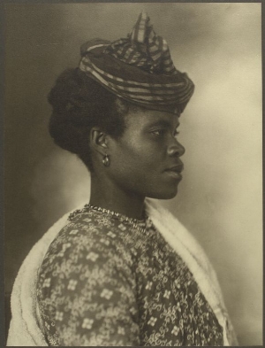 "Guadeloupean Woman" photographed by Augustus F. Sherman upon entry to Ellis Island in 1911. Photo courtesy of the New York Public Library. 