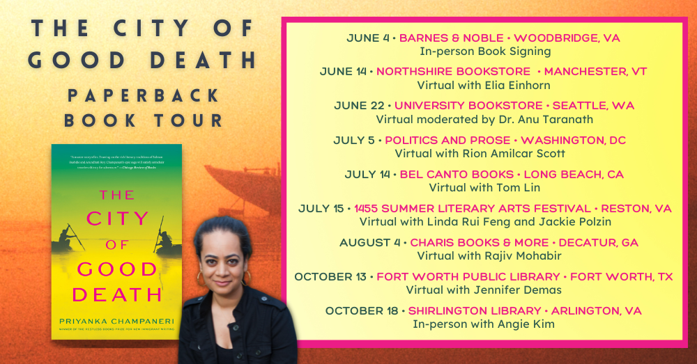 "The City of Good Death" Paperback Book Tour with Priyanka Champaneri