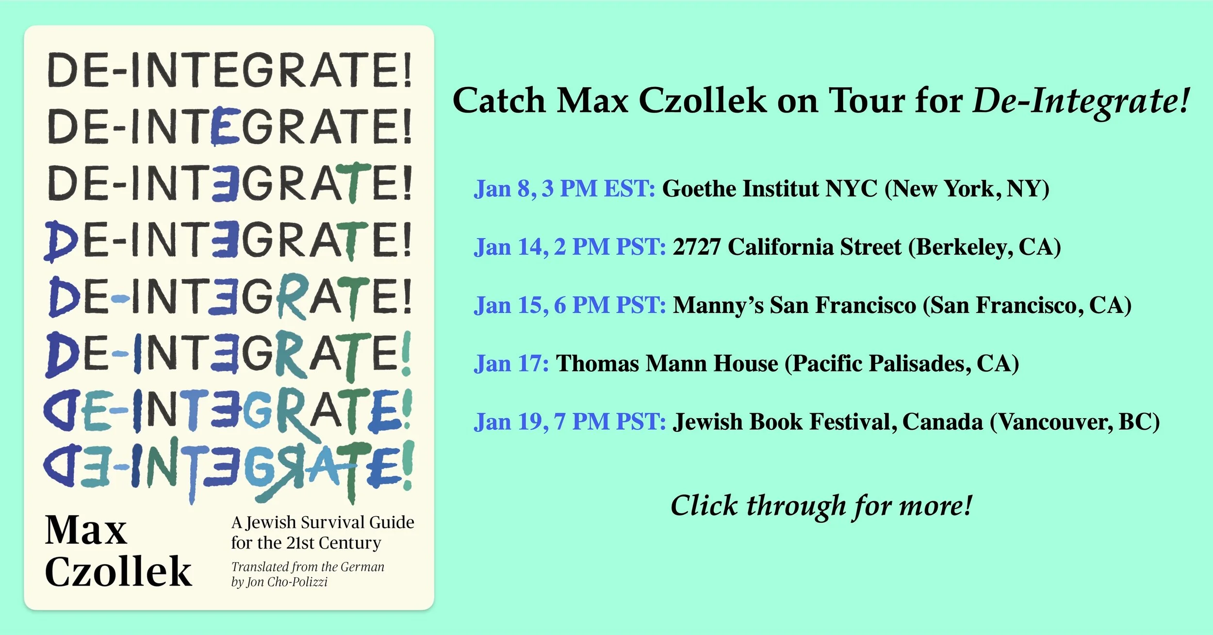 "De-Integrate!" Book Tour with Max Czollek and Jon Cho-Polizzi