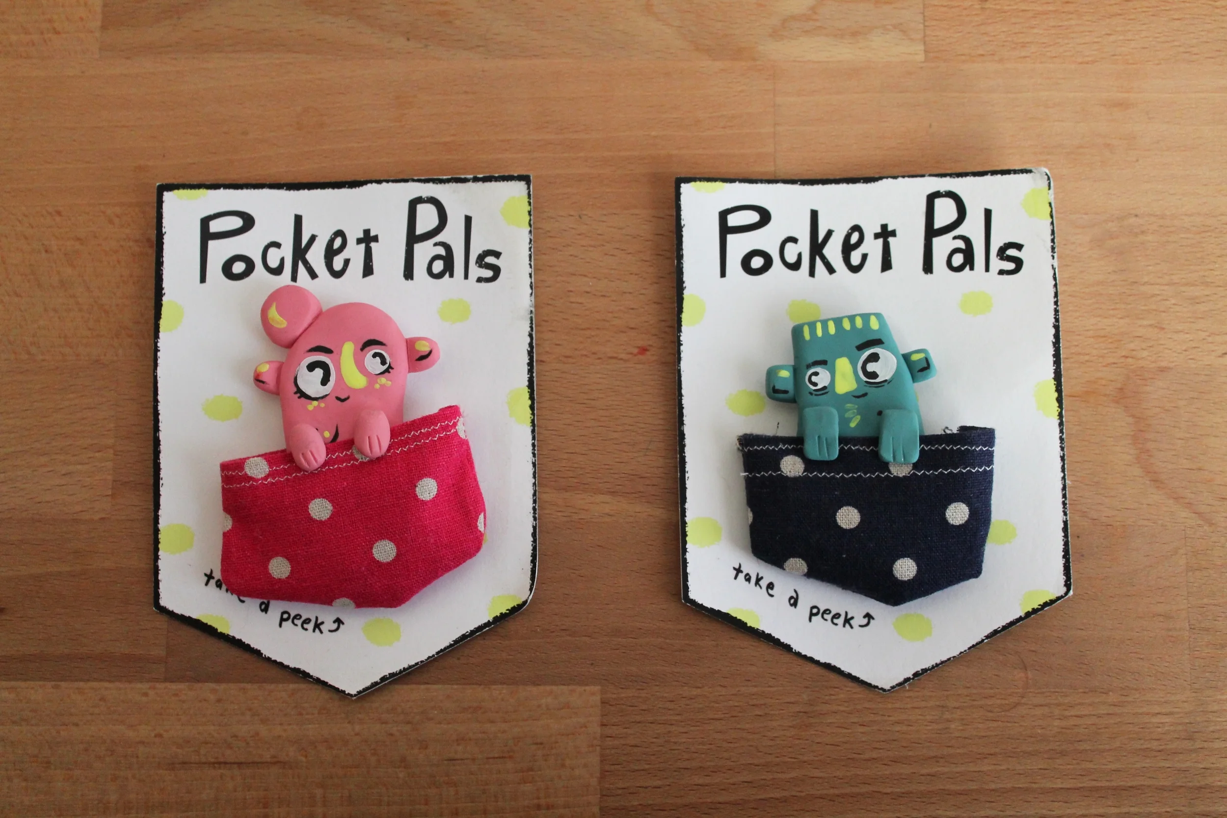Sculpy Pocket Pal Pins!