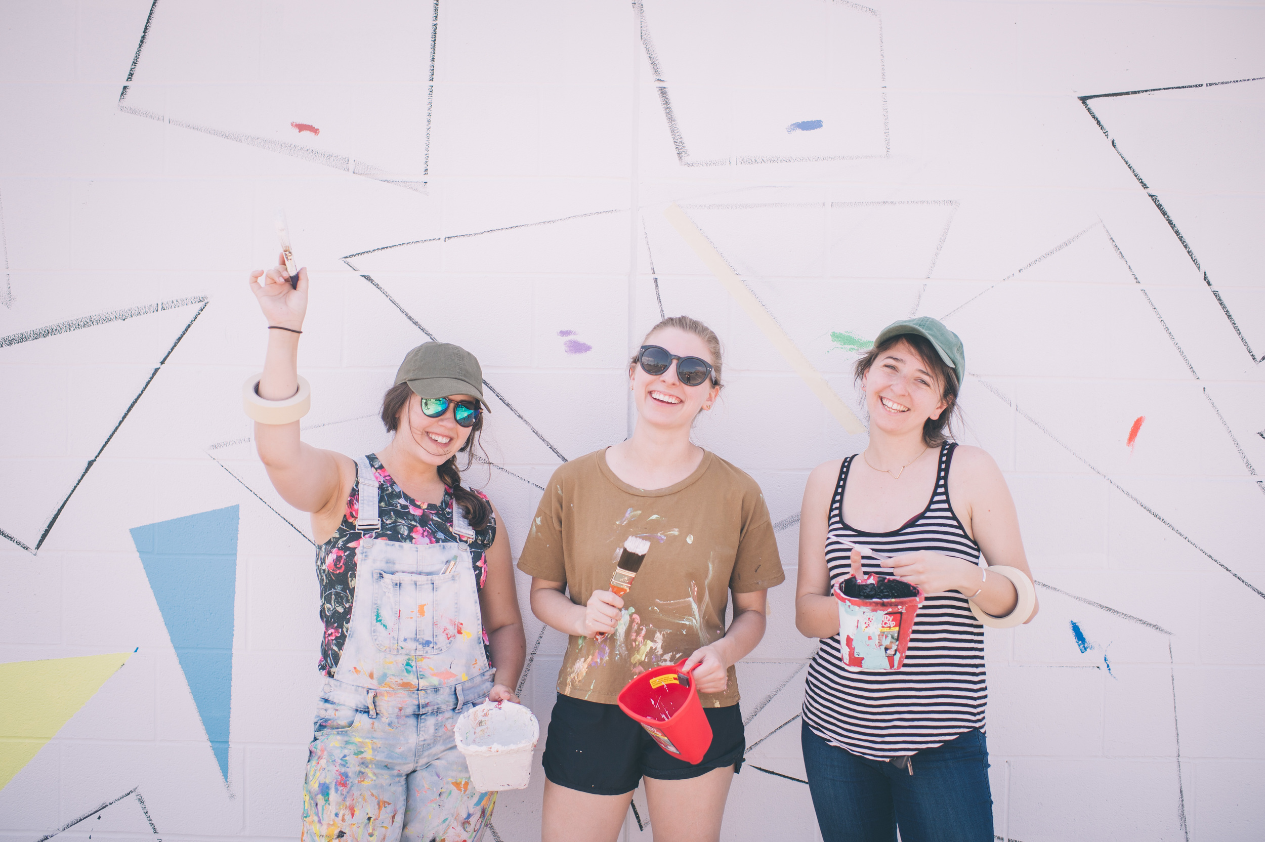 Liz Richter with LVA interns Michelle Montgomery and Zara Goldberg.