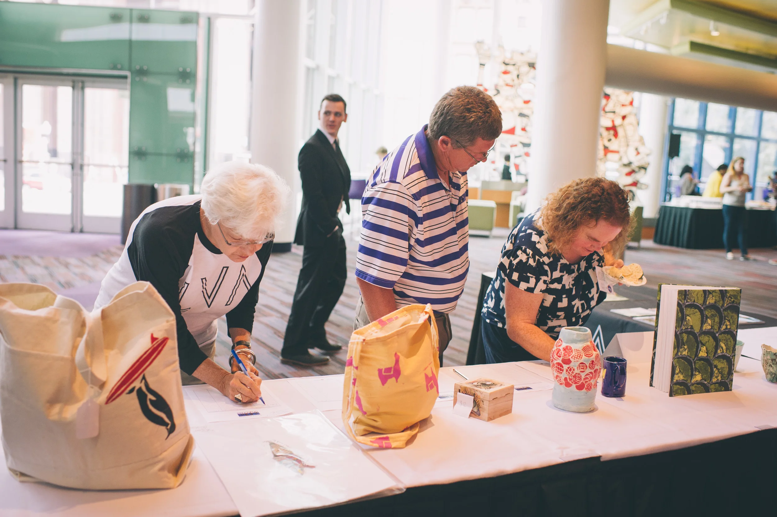 There was some fierce competition during the silent auction!