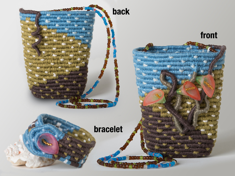 "Callalilly Wearable Basket Necklace" by Maria Tinnell, 4.5x4x3in, coiled linen basket (2015), $100 | BUY NOW