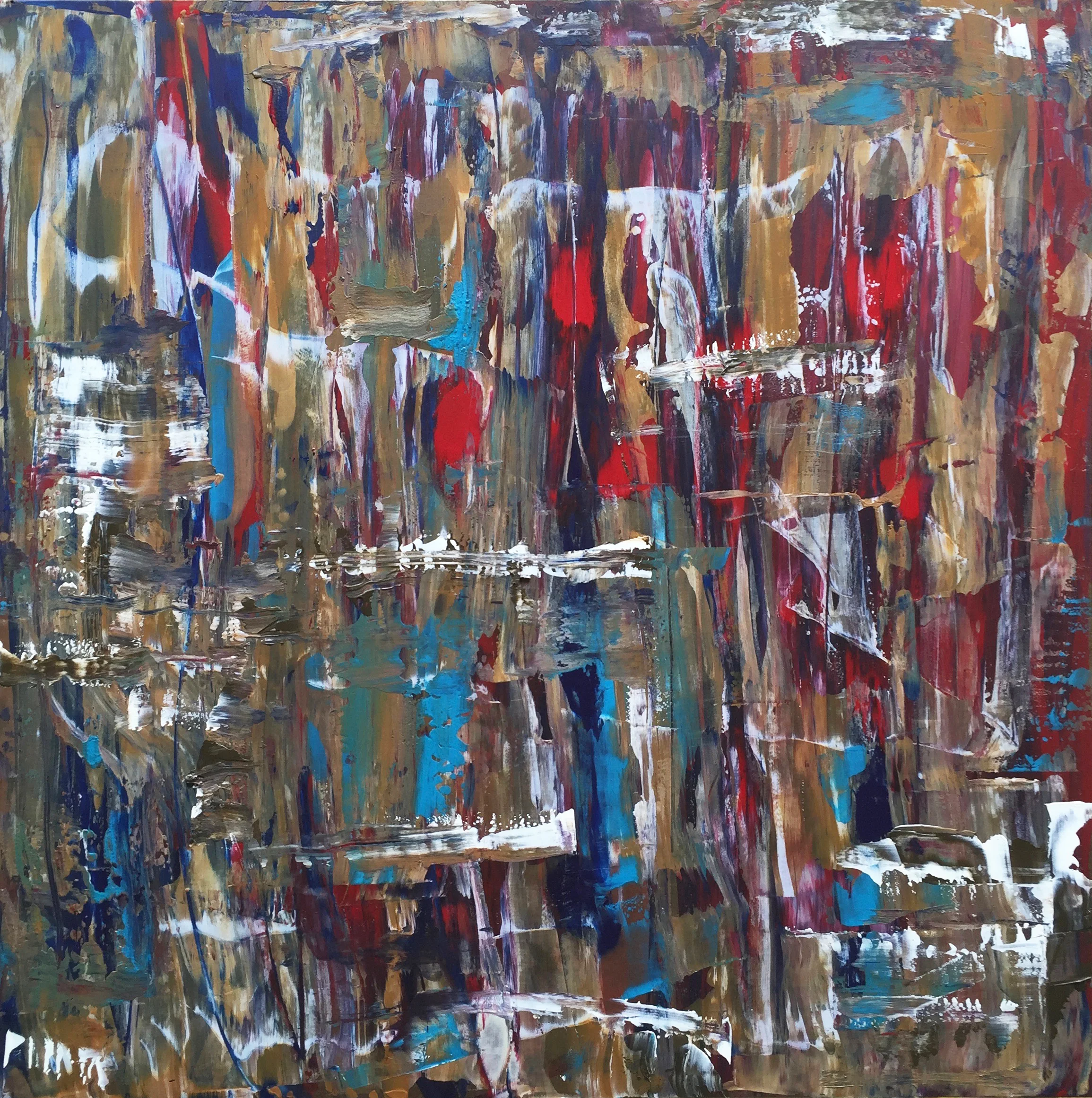 "Blood Would Drip From The Honey" by Jeremy Brightbill, 24x24in, acrylic on wood (2016), $400 | BUY NOW