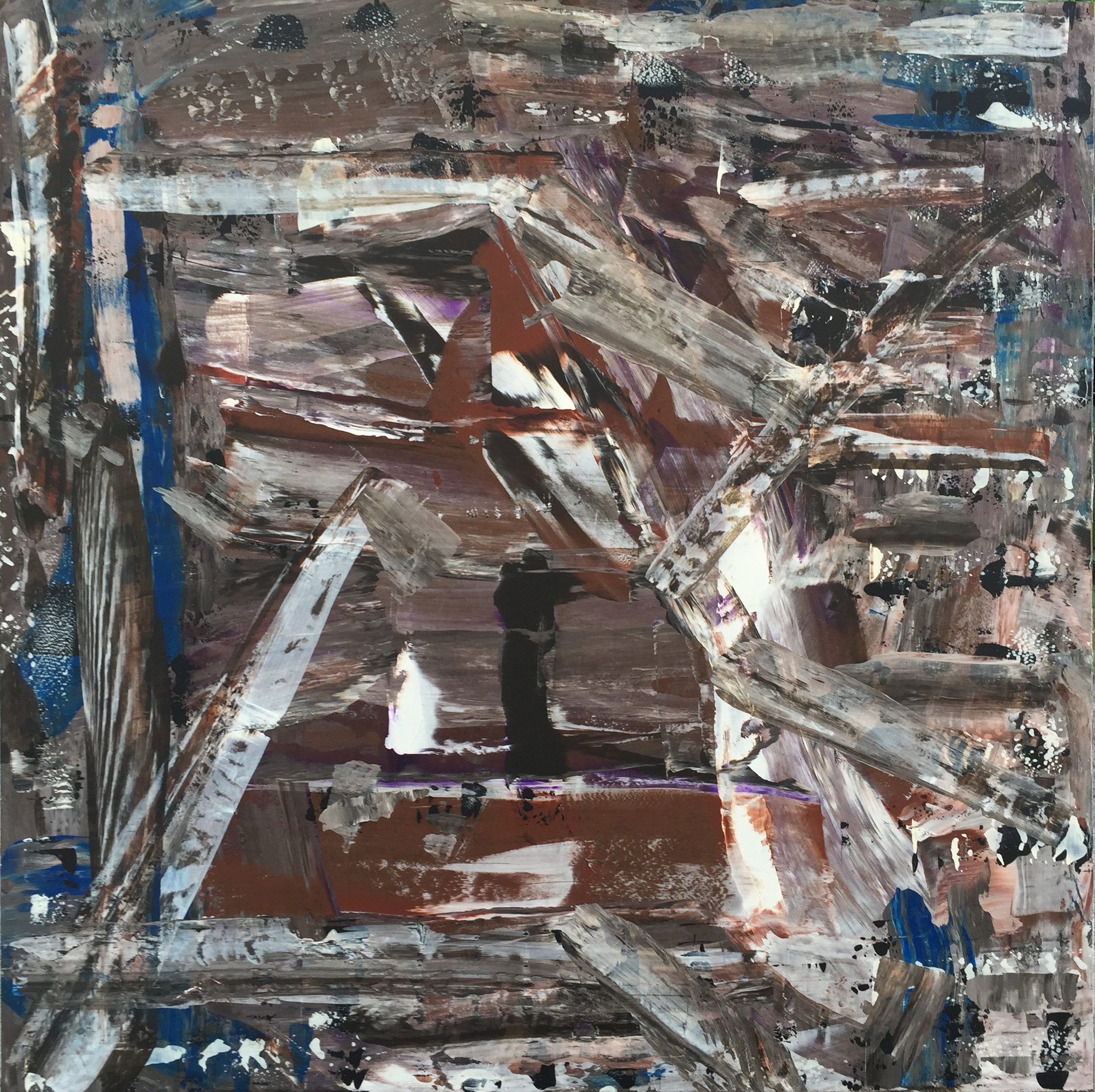 "The Best Path Is The One That I've Taken" by Jeremy Brightbill, 24x24in, acrylic on wood (2016), $400 | BUY NOW