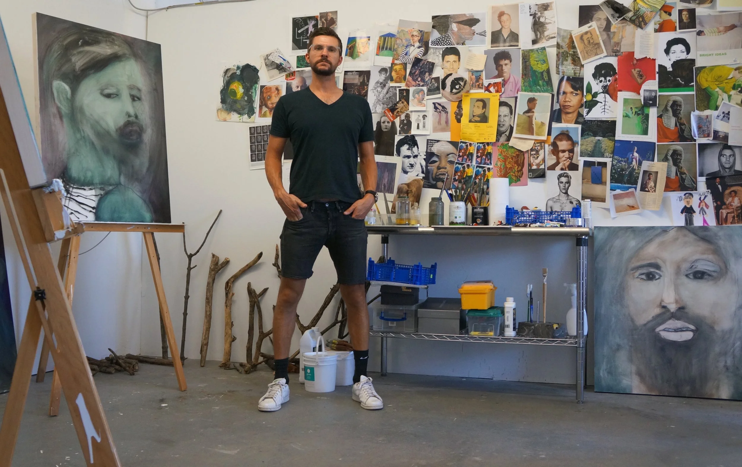 A photograph of John Brooks in his studio.