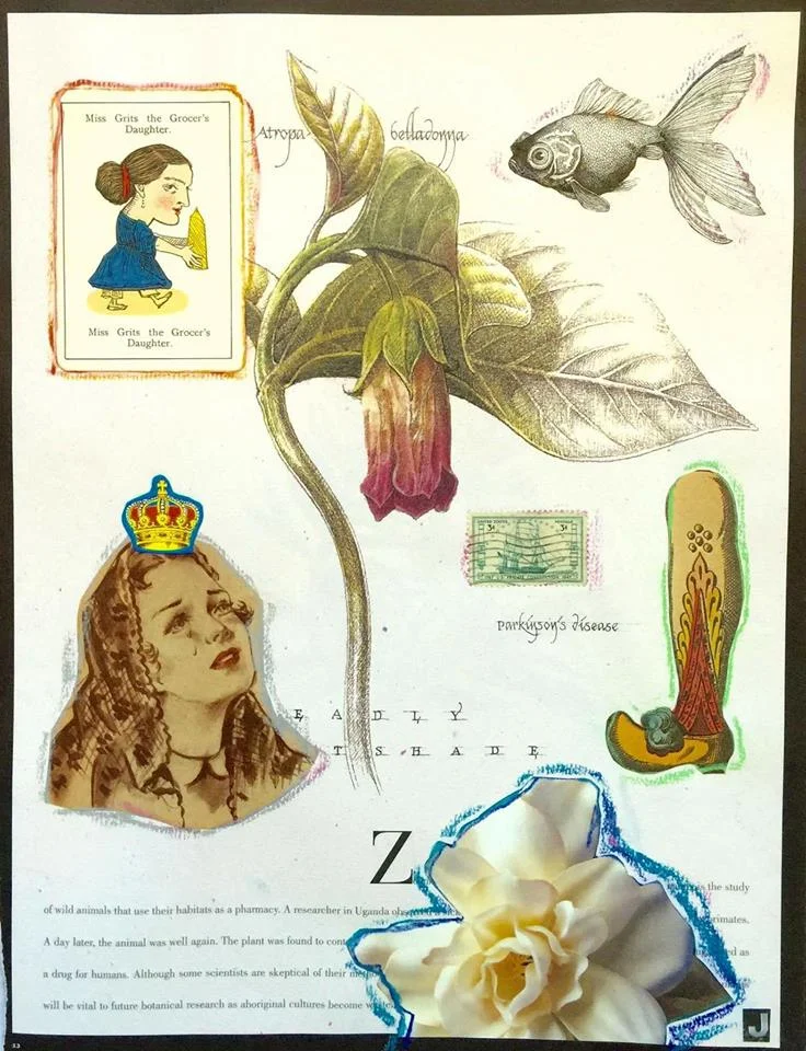 "Miss Grits" by Jacque Parsley, 17x14x1in, mixed media collage (2016), $250 | BUY NOW