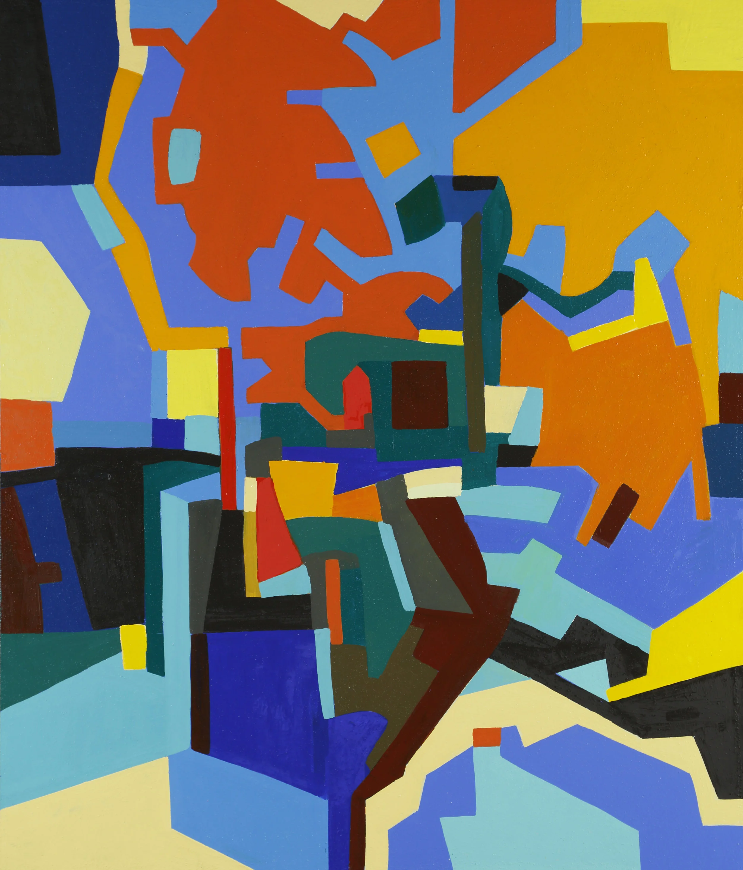 "Riverbank #6" by Ray Kleinhelter, 34x40in, oil on panel (2016)