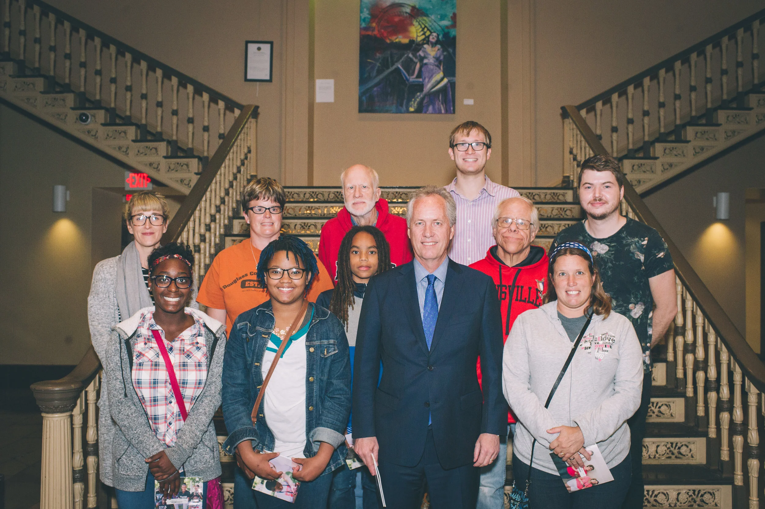 Picture Love participants and facilitators with Mayor Greg Fischer