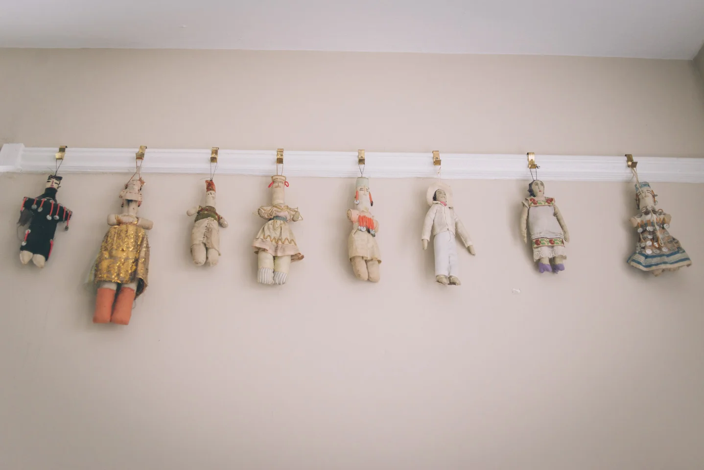 Dolls hanging in Anderson's studio. Photo by Sarah Katherine Davis Photography for LVA.