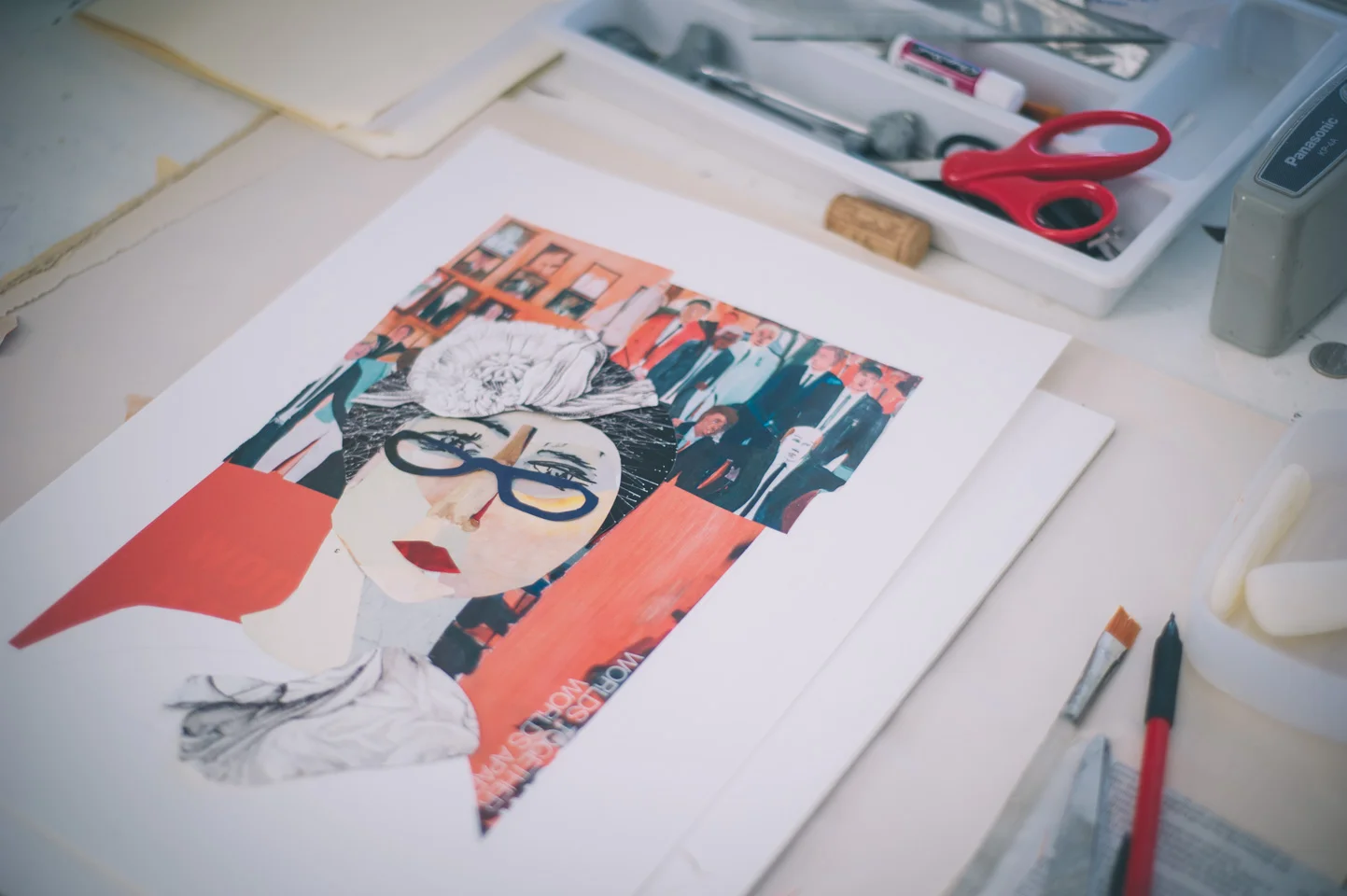 A close look at Anderson's studio's desk. Photo by Sarah Katherine Davis Photography for LVA