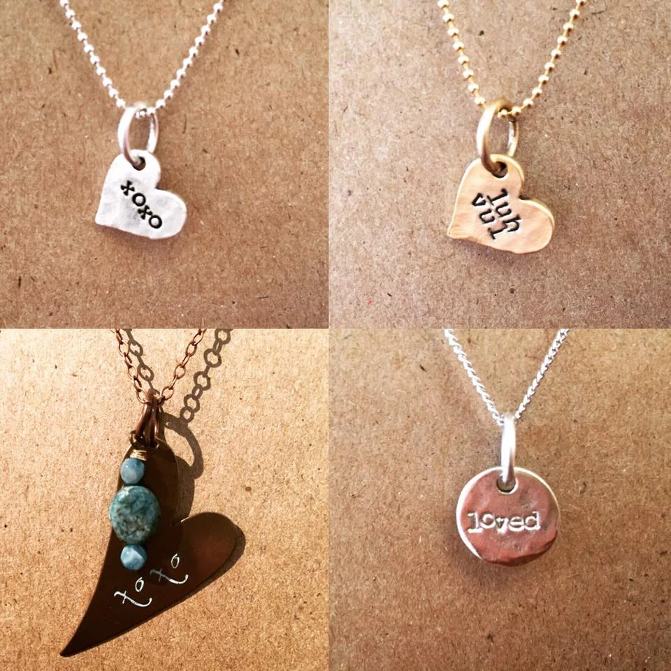 " Hammered & Stamped Necklaces " by Gretchen Leachman
