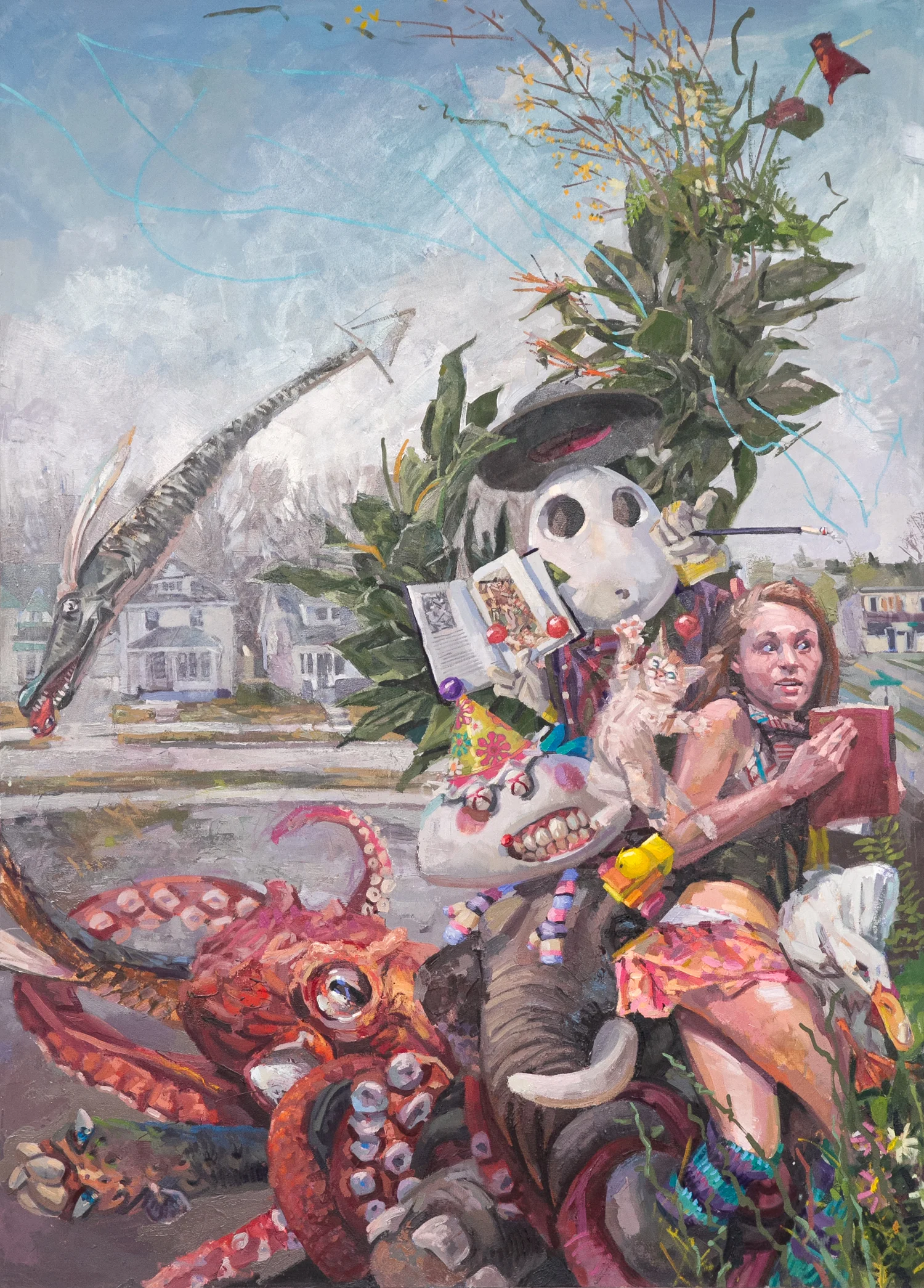 "Persistent Remainders" by Benjamin Duke, 60x65in, oil (2016), $8500 | BUY NOW