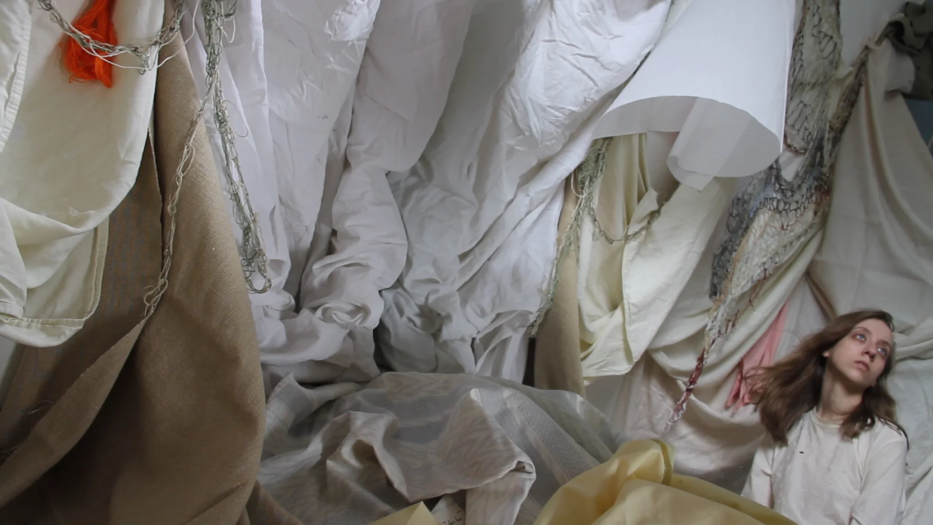 "Parachute Room" by Sarah Kinslow, 25x14in, still frame of cinemagraph (2016), $100 | BUY NOW