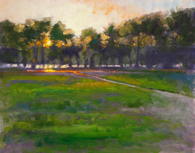 "Sweet Dreams Dear Light," by Catherine Bryant, 11x14in, oil on canvas, plein air (2016), $495 | BUY NOW