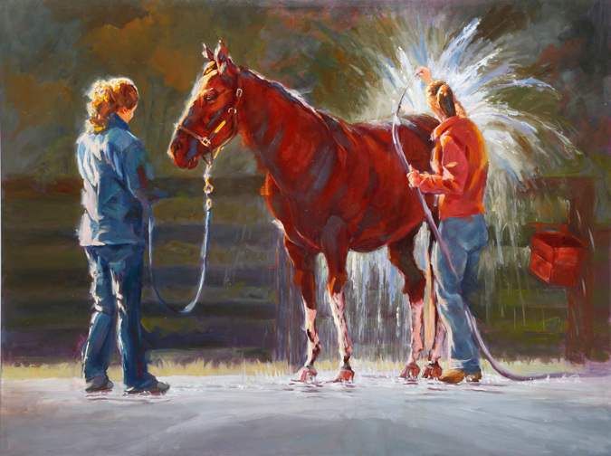 "Warm H2O" by Catherine Bryant, 36x48in, oil on canvas (2015)