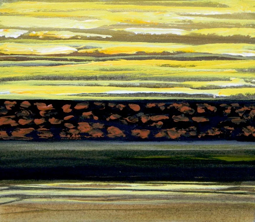 "Moonlight is Yellow" by Barbara Tyson Mosley, 12x12in, acrylic on canvas (2016), $500 | BUY NOW