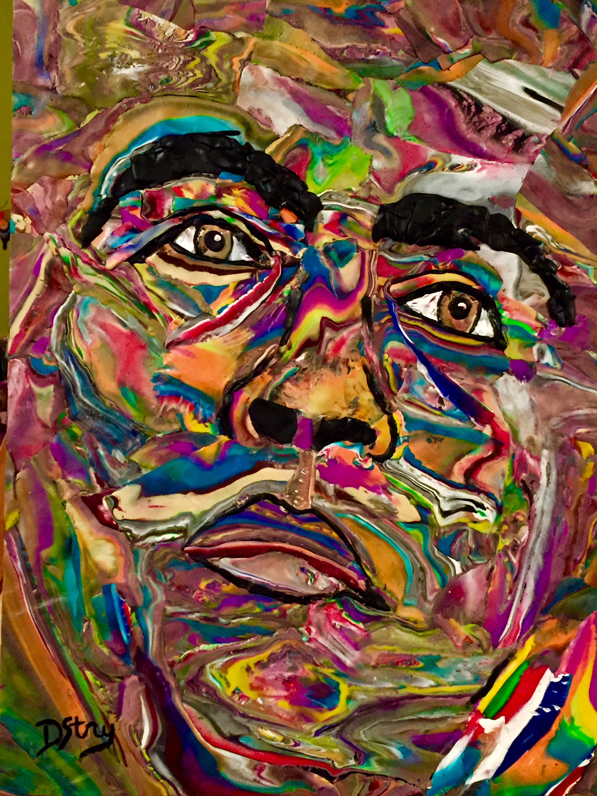 "The People's Champ" by Deborah Stanley, 9x12in, polymer clay (2016)