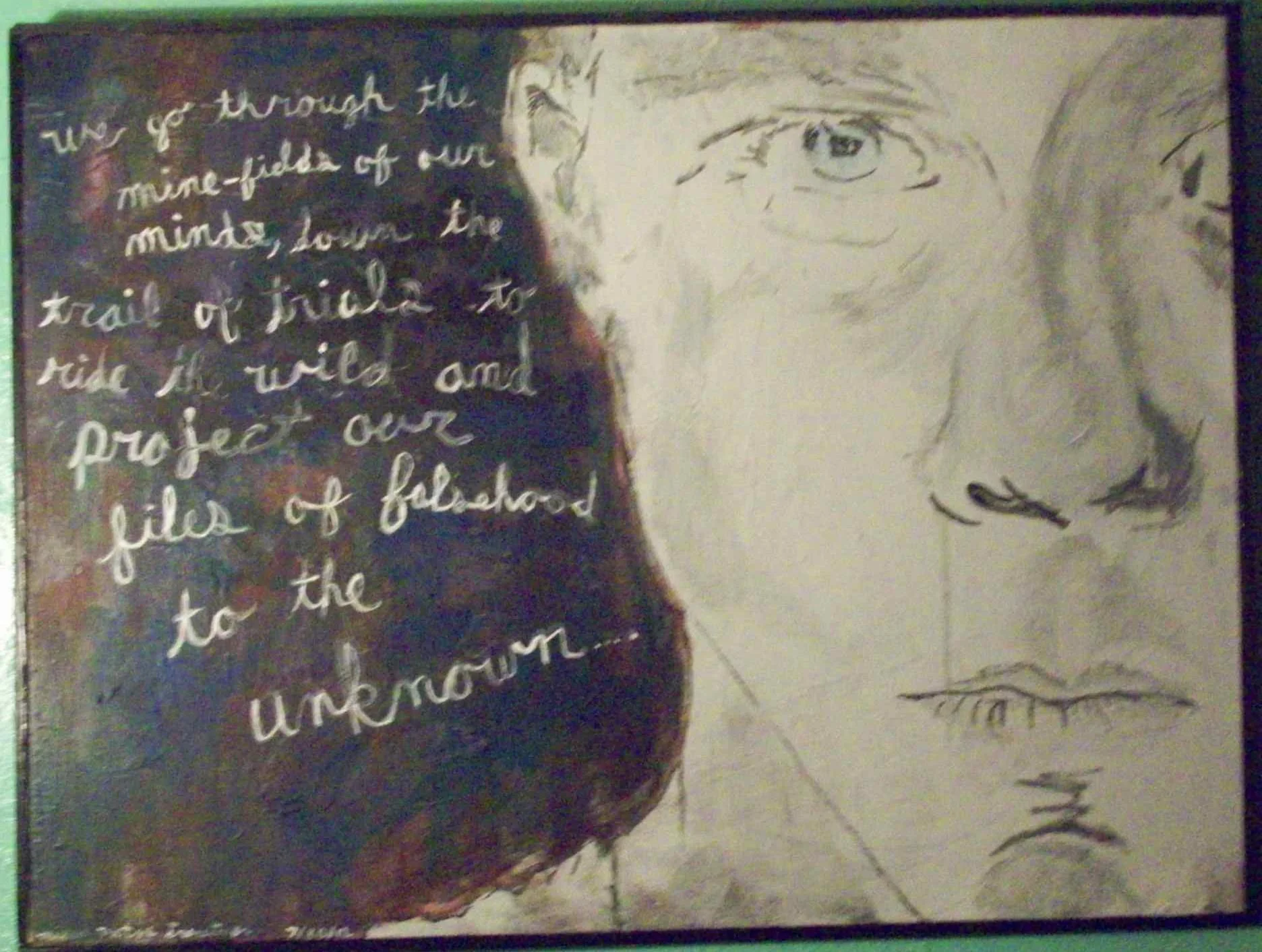 "A Self Portrait" by Michael Victor Troutman, 24.5 x 18.5 in, acrylic on canvas (2012) 