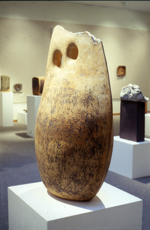 " Approaching Conjunction" by Marsh Pottery, stoneware (1984). Photograph courtesy of the Hite Art Institute.