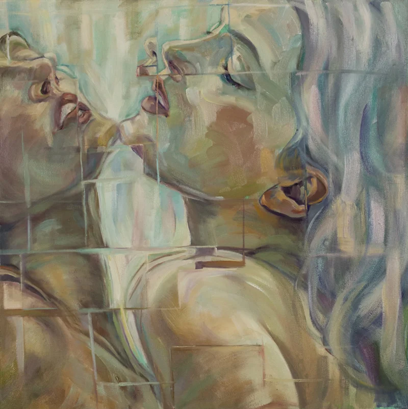"Original Selfie" by Debra Lott, 24x24in, oil on canvas (2017), $675 | BUY NOW