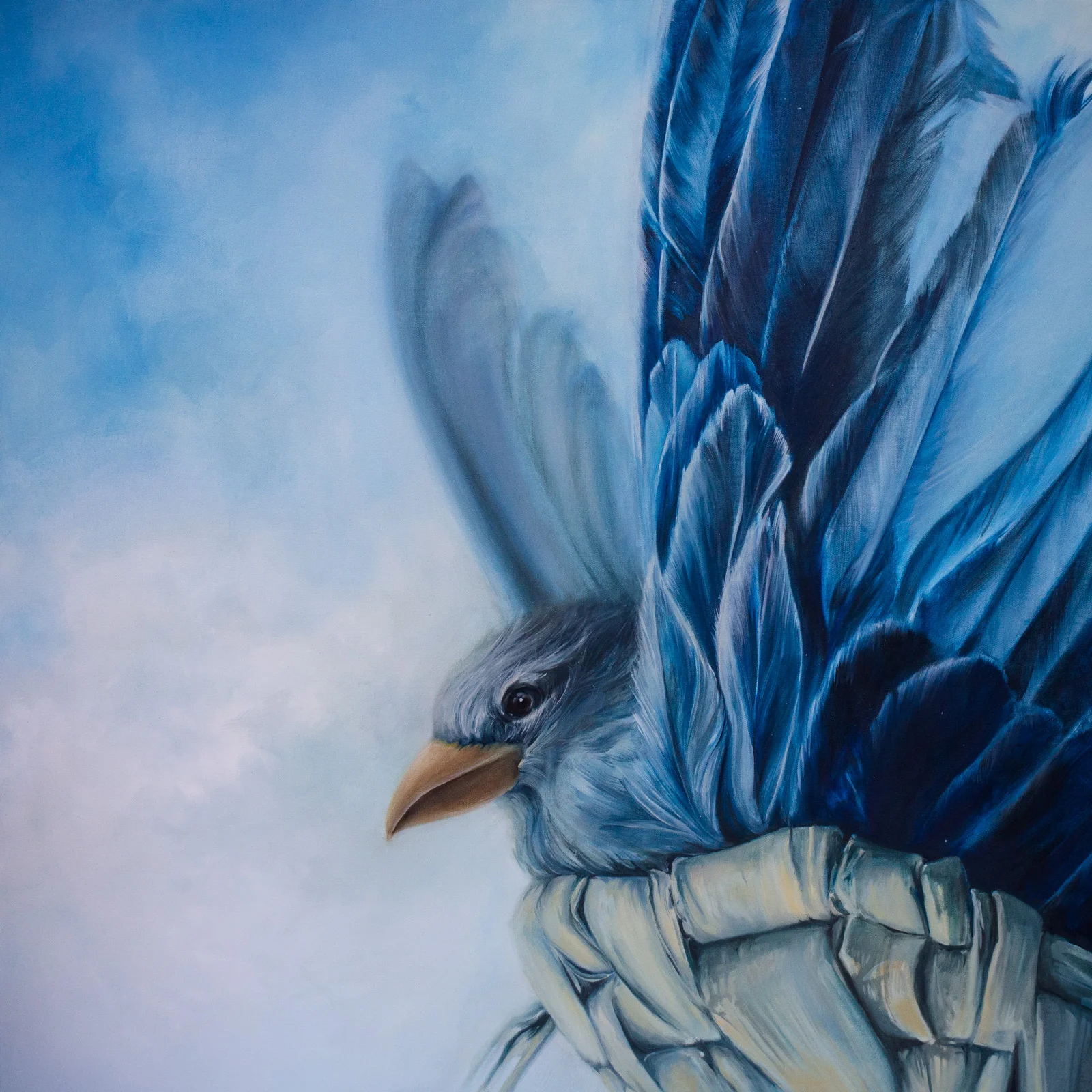 "Above the Fray" by Britany Baker, 36x36in, oil on canvas (2017), $1800