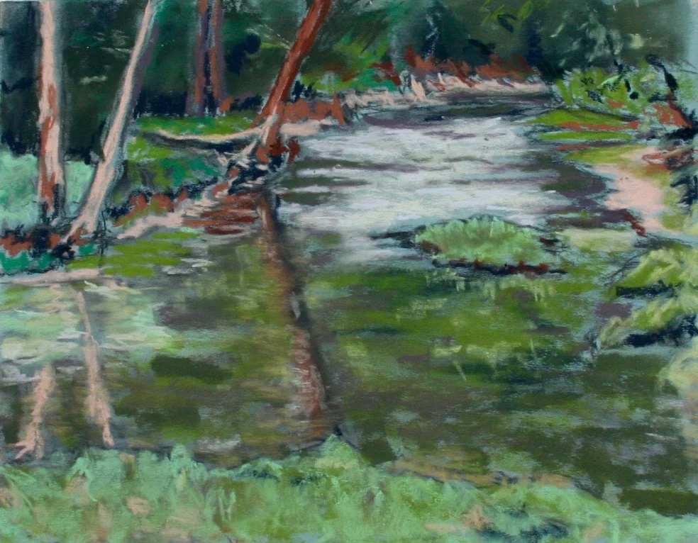 "Spring Floyds Fork" by Barb McDevitt, 14x11in, pastel (2015) $350 | BUY NOW