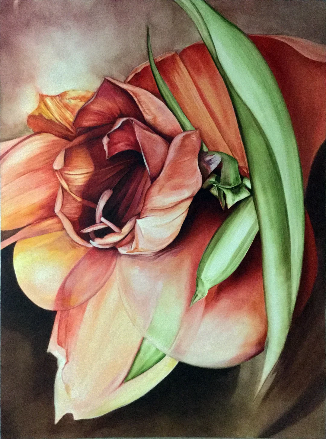 “Amaryllis” by Britany Baker, 37x49in, oil on canvas (2015), NFS