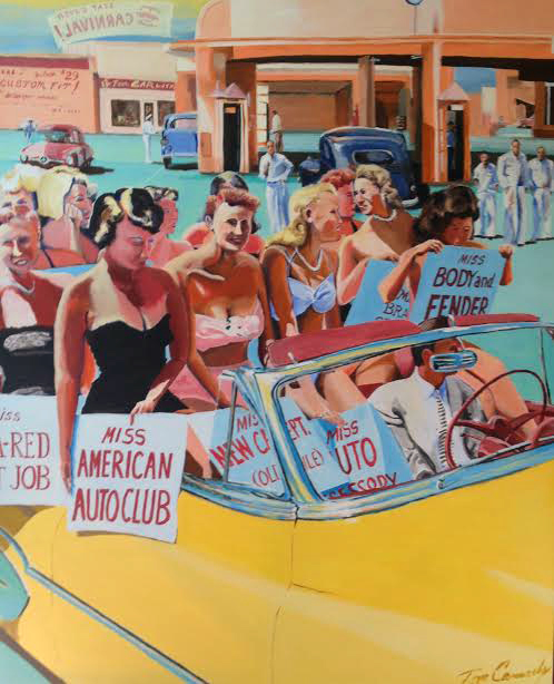 "Scooch Over, Hon" by Tom Cannady, 48x60in, acrylic on canvas (2016), $3600 | BUY NOW