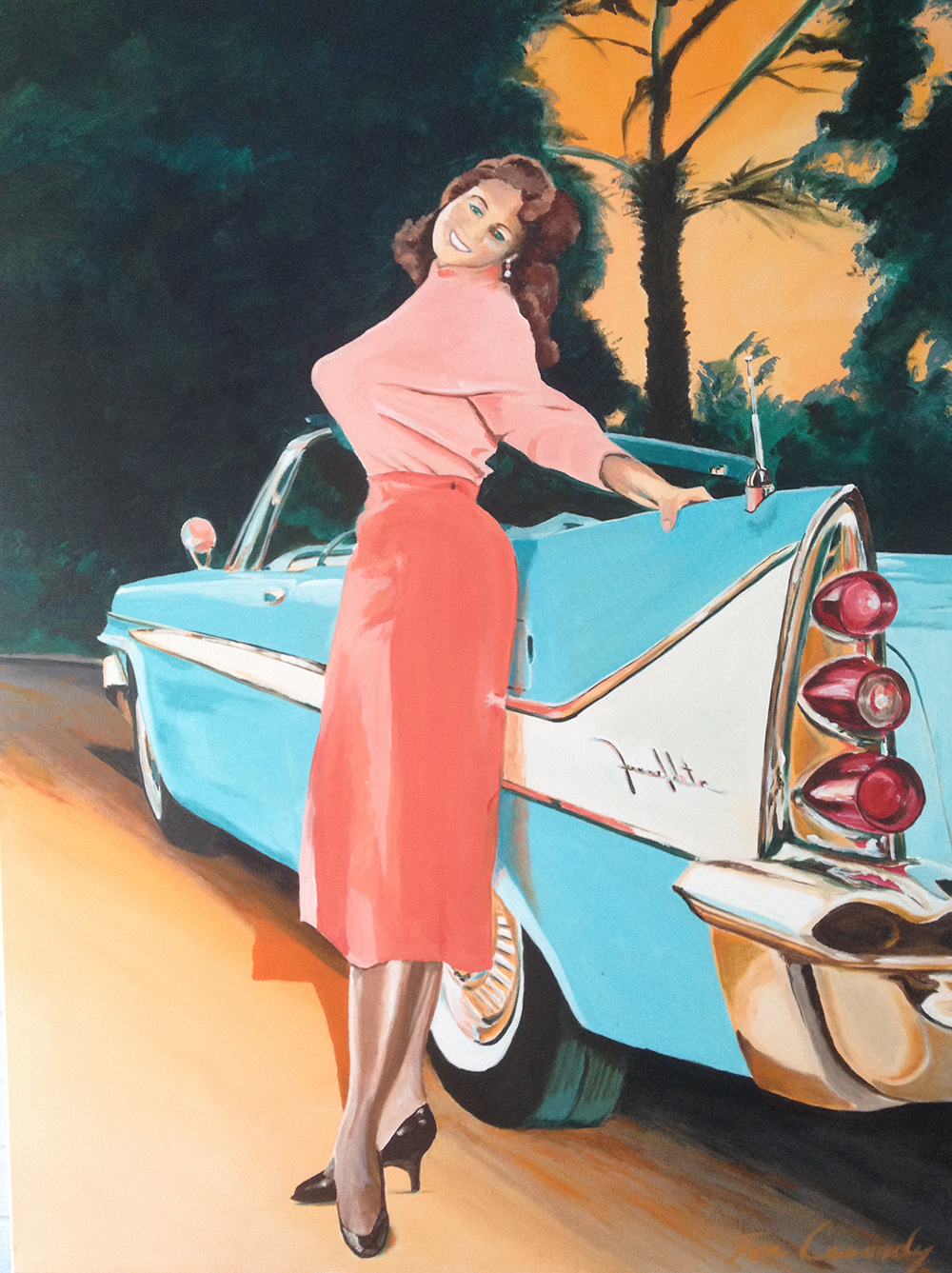 "They Went That Away" by Tom Cannady, 36x48in, acrylic on canvas (2016), $2400 | BUY NOW