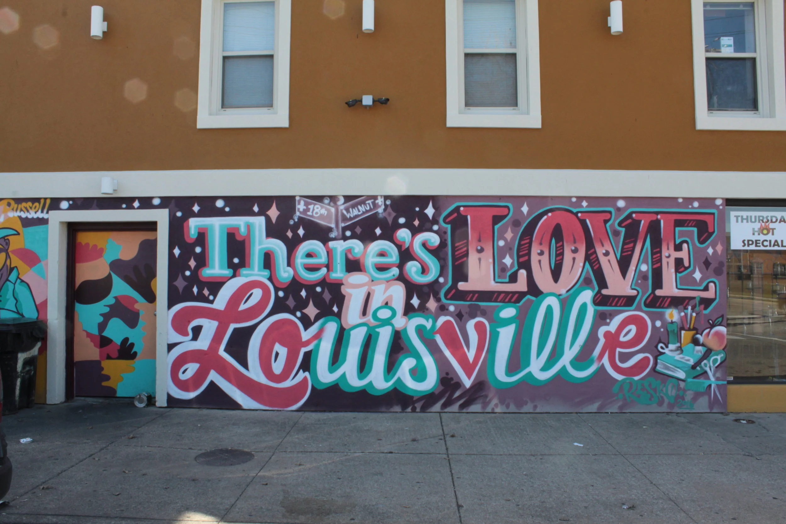 "Sweet Peaches Restaurant Mural" by Resko, Photo by Randall Webber. 8x11in