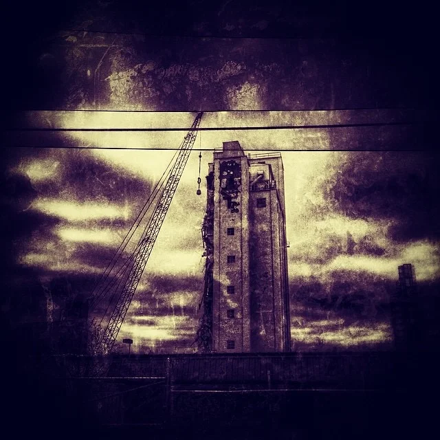 "Smoketown Teardown" by Adam Horton, 36x36in, photograph