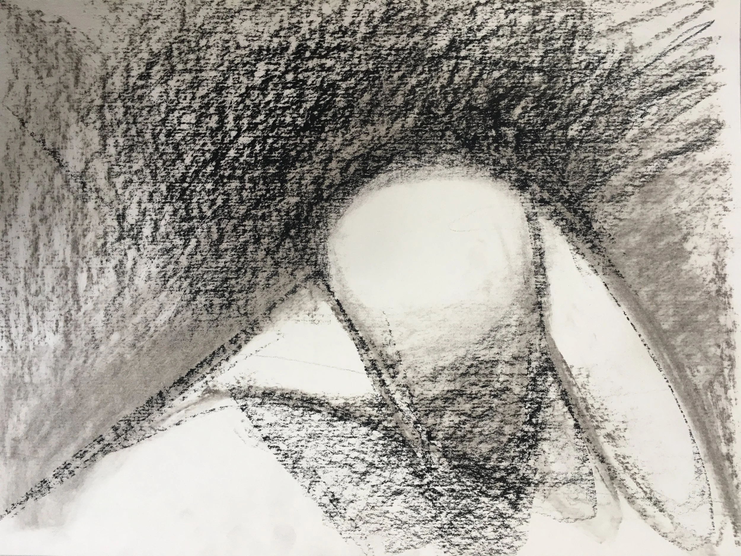 "Untitled #2" by Sunny Ra, 9x12in, pastel on paper (2016)