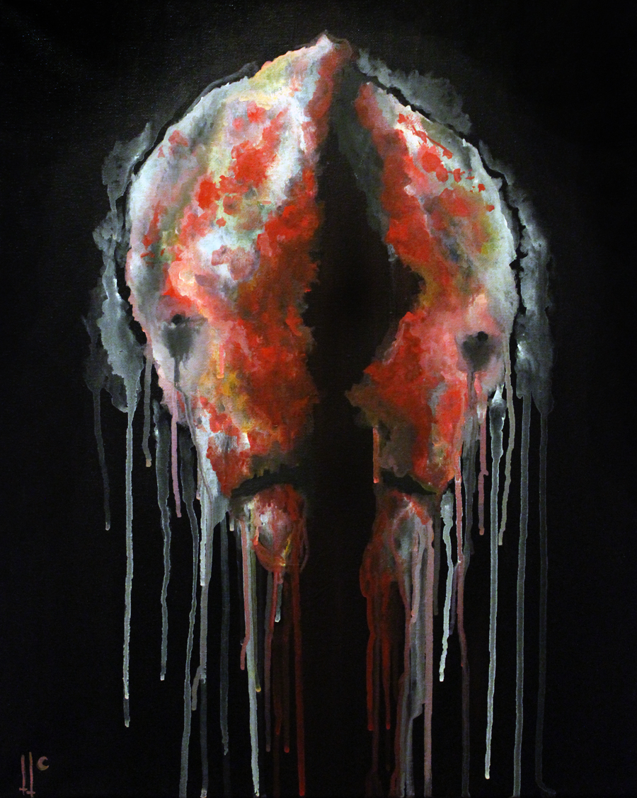 "Tailler" by Hillary Cox, 16x20in, gouache on canvas (2017)