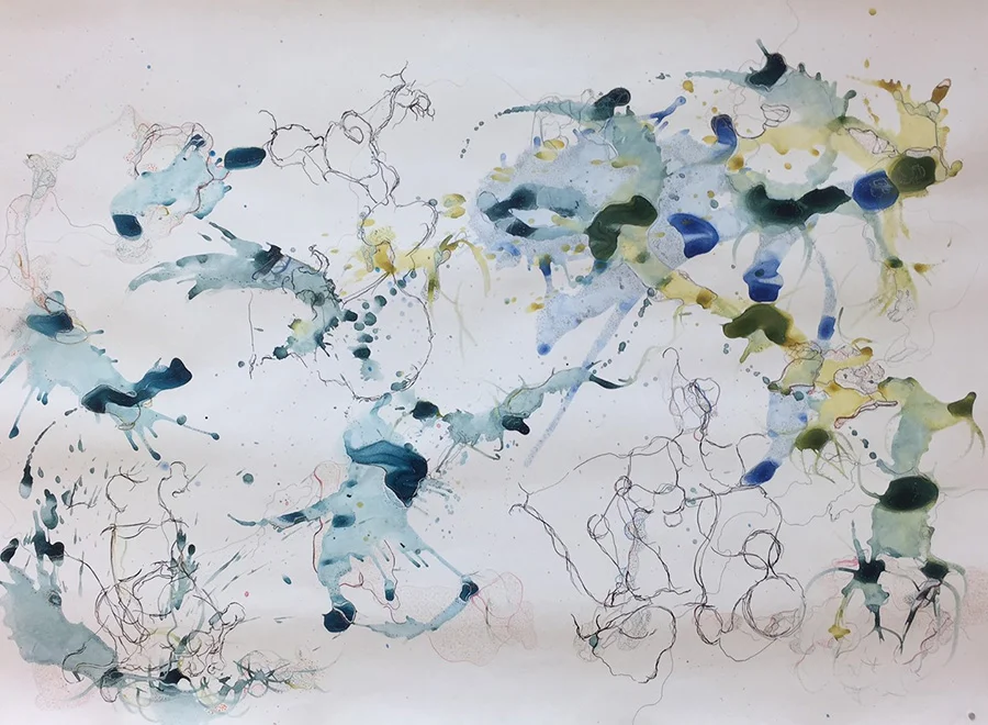 "A Story Beyond Me" by Jennifer Palmer, 59x42in, mixed media on paper (2016), $1500 | BUY NOW