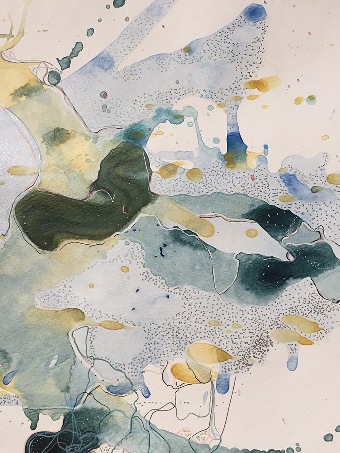 "Detail of A Story Beyond Me" by Jennifer Palmer, 59x42in, mixed media on paper (2016), $1500 | BUY NOW
