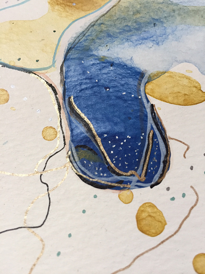 "Detail #2 of A Story Beyond Me" by Jennifer Palmer, 59x42in, mixed media on paper (2016), $1500 | BUY NOW