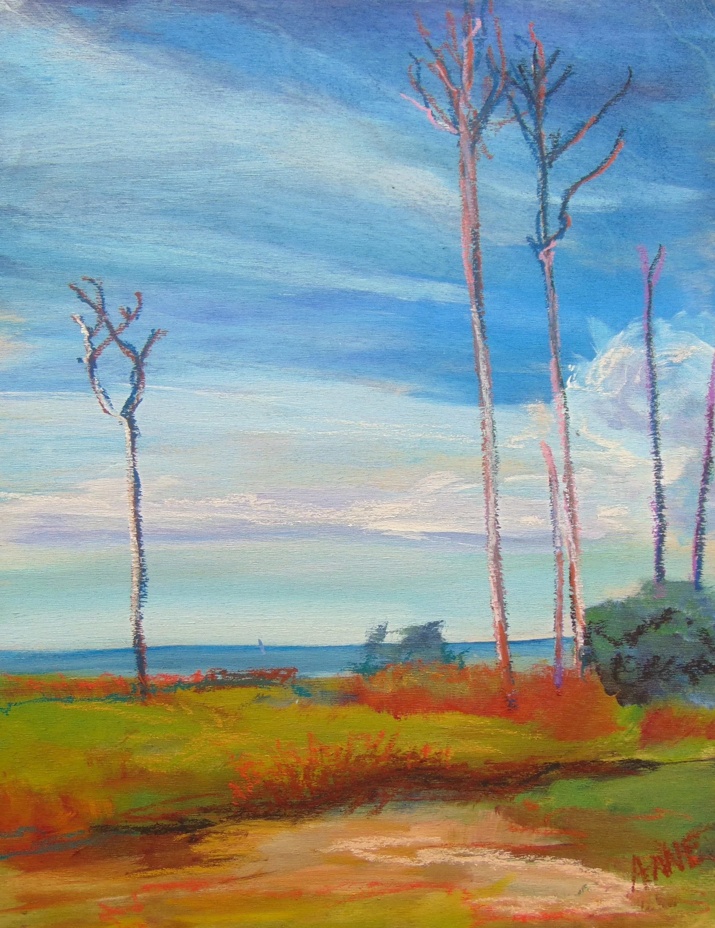 "Consequence" by Anne Borders, 20x14in, Acrylic and Oil Pastel on Wood Panel, $900 | BUY NOW