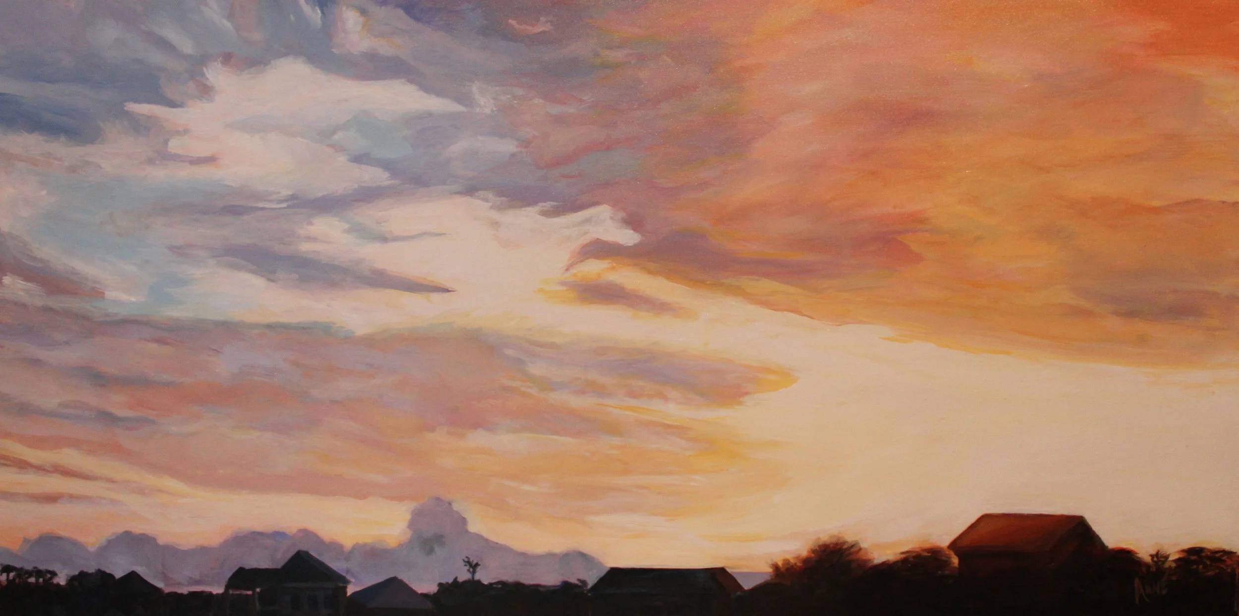 "Rooftops at Sundown" by Anne Borders