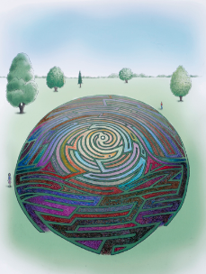 This unique labyrinth will engage people through the consideration of identity and personal journeys through.