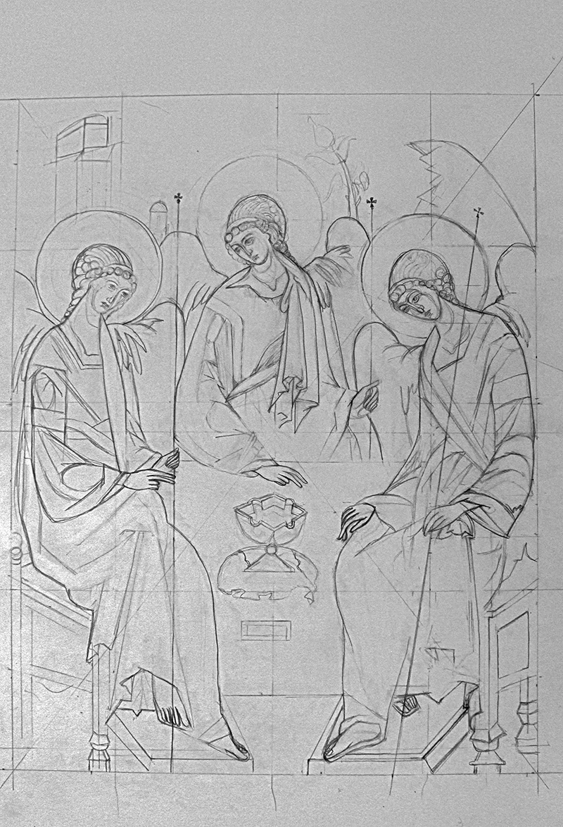 "The Holy Trinity" by Sarah Johnson, 14x22in, graphite on paper (2017)