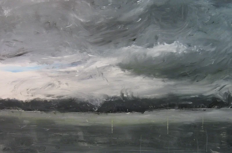 "Angry Wind" by Corie Neumayer, 24x36in, acrylic, latex (2017), $700 | BUY NOW