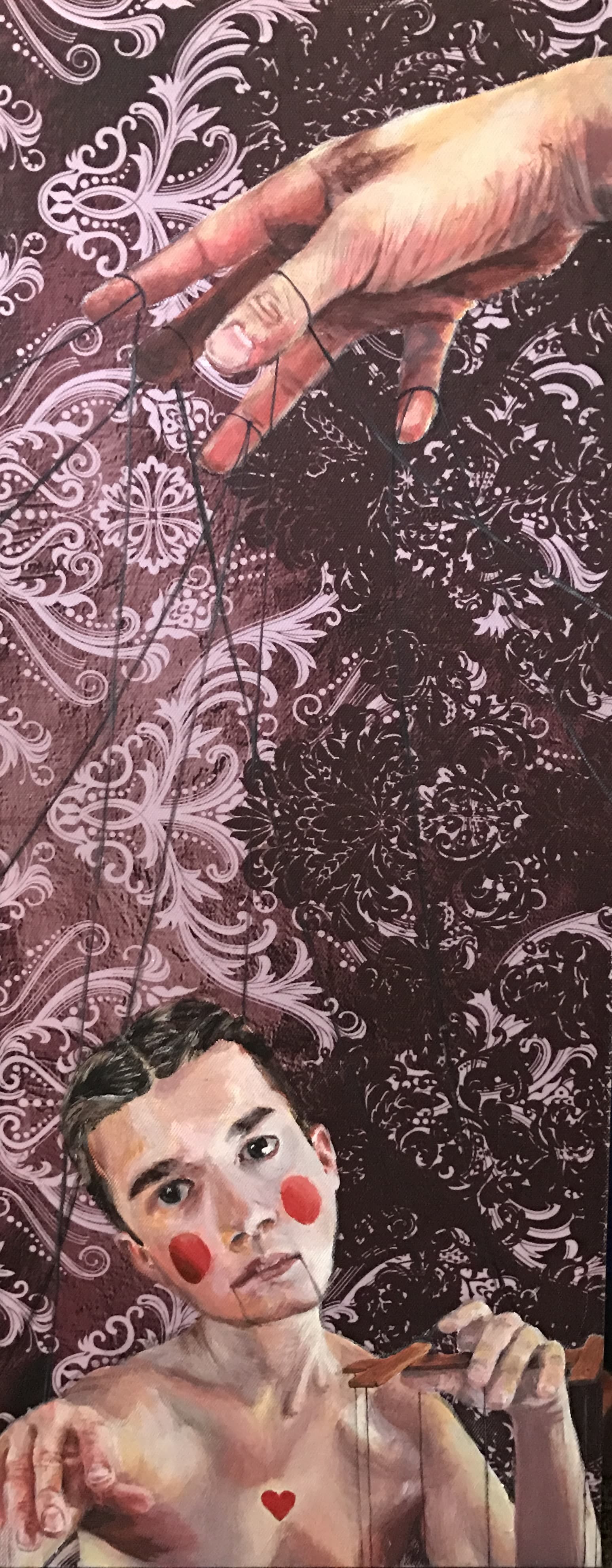 "Under Control" by William Pichette, 8x20in, acrylic on printed canvas (2016), $210 | BUY NOW