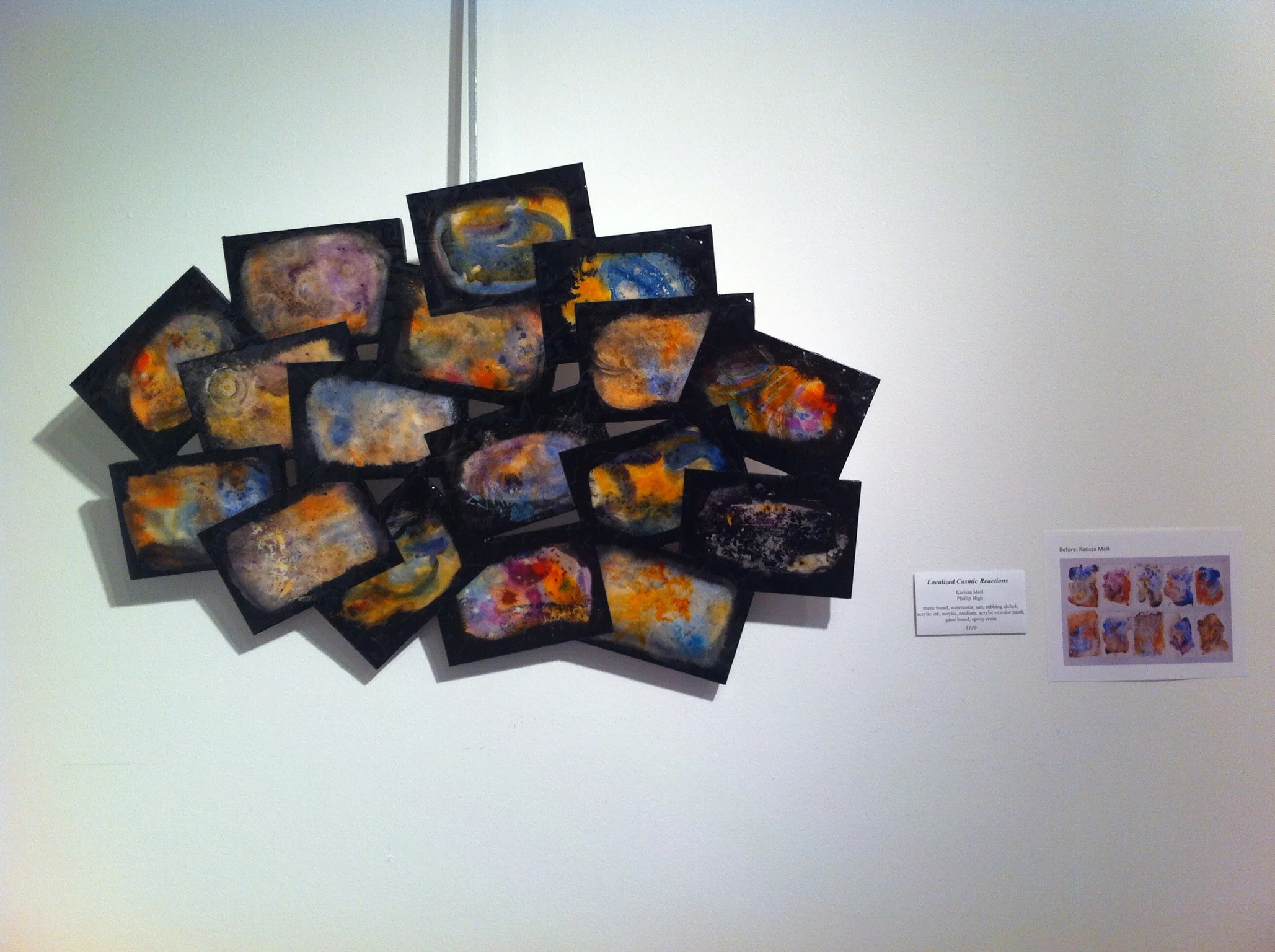 "Localized Cosmic Reactions (snapshots of the universe)" by Karissa Moll & Philip High. Price not available. (Photo courtesy of Kelly Rains.)