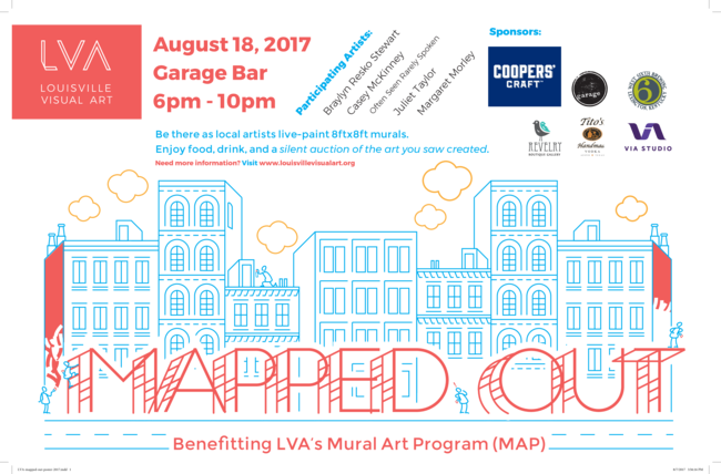 FRIDAY: Mapped Out is a big, fun, one-time-only LVA party at Garage Bar! Join us from 5-10! Our new neighbors Quappi Projects grapple with Adam Chuck's "Instant Gratification" Moremen Moloney Contemporary presents Kathryn Keller SATURDAY: Gallery Jaan puts on Linda Akers Bernheim Forest CONNECTs art and nature again