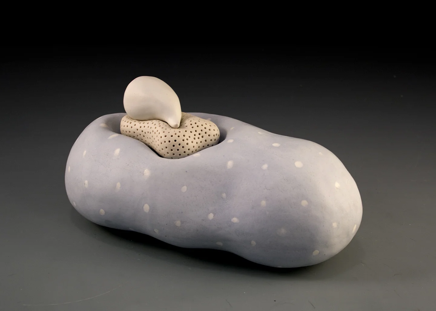 "Complacency" by Amy Chase, 9x5.5x5in, Porcelain Cone