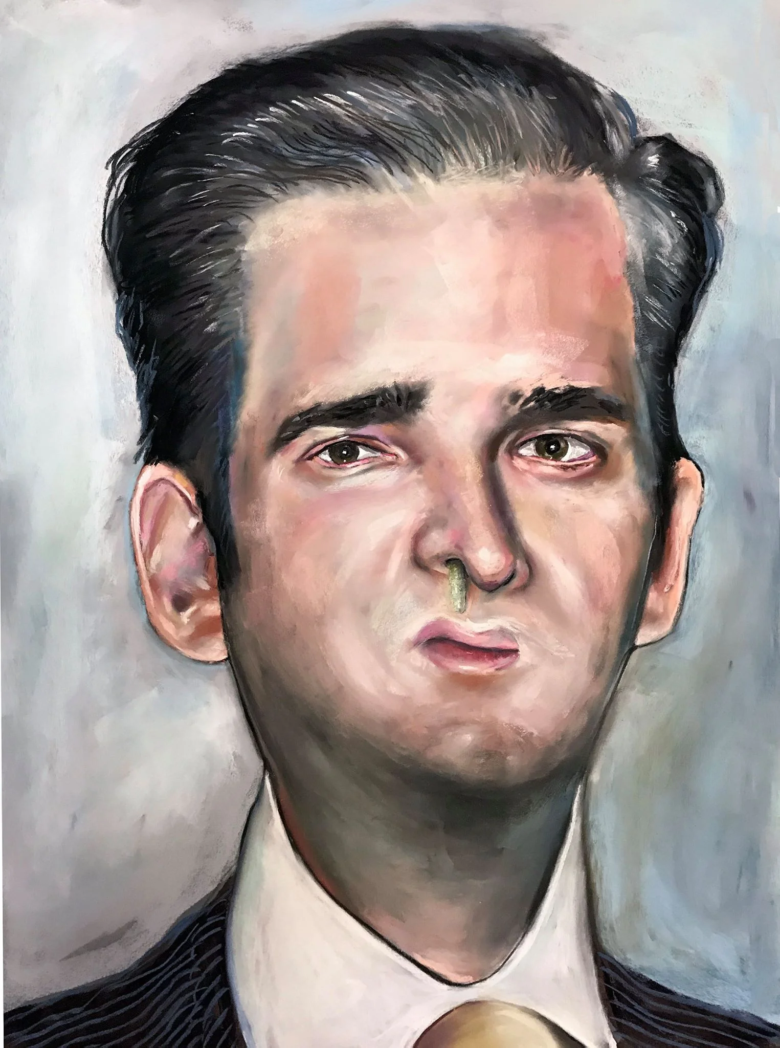 "Donald Andronicus, Jr." by Shayne Hull, pastel on board, 2017