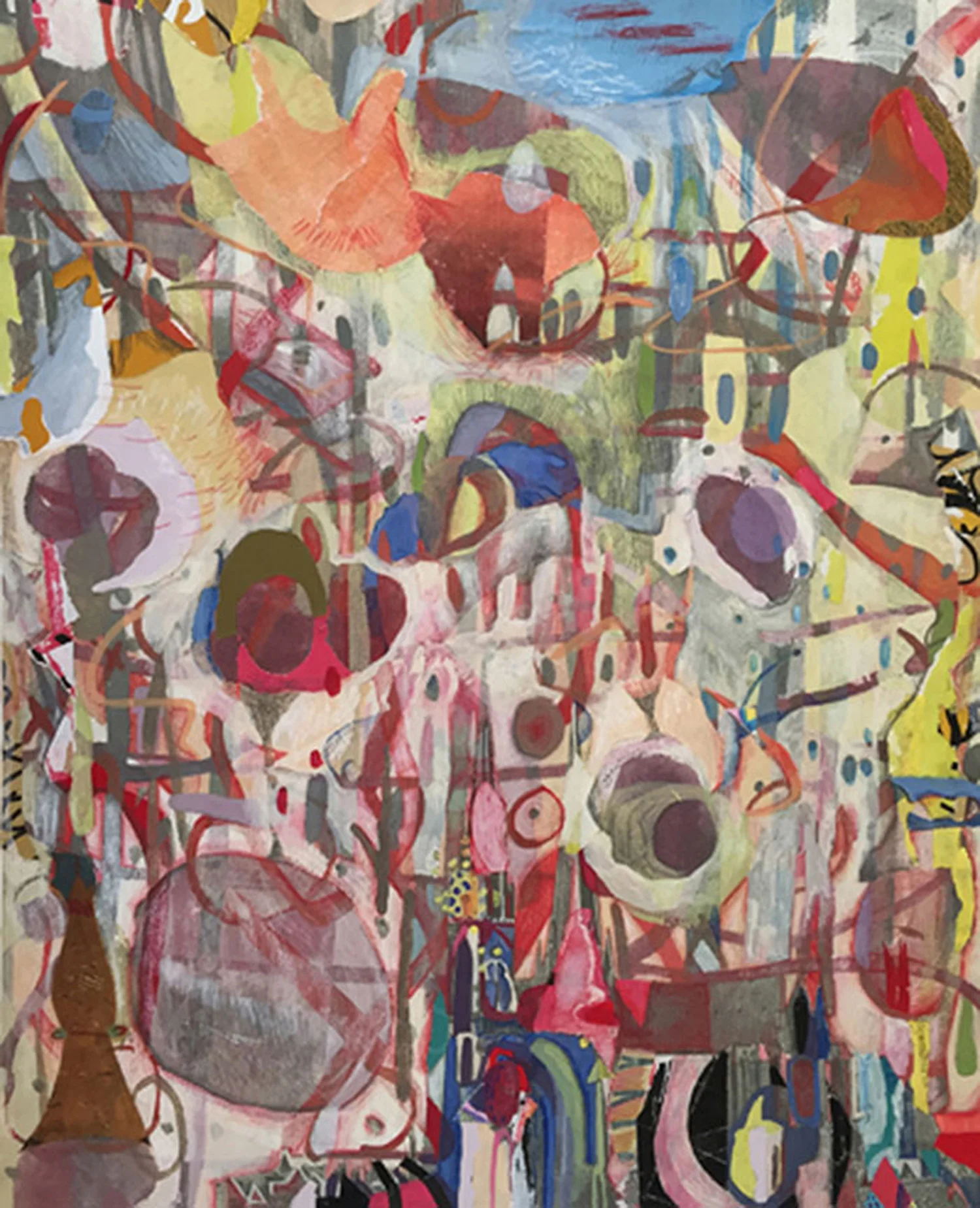 "Charted Territories" by Laurie Fader, mixed media on paper, 22x18in, 2017, $2500