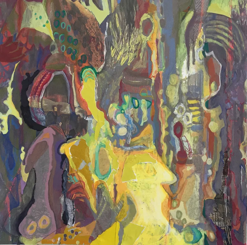 "Diversity" by Laurie Fader, mixed media, 32x28in, 2017, $2200