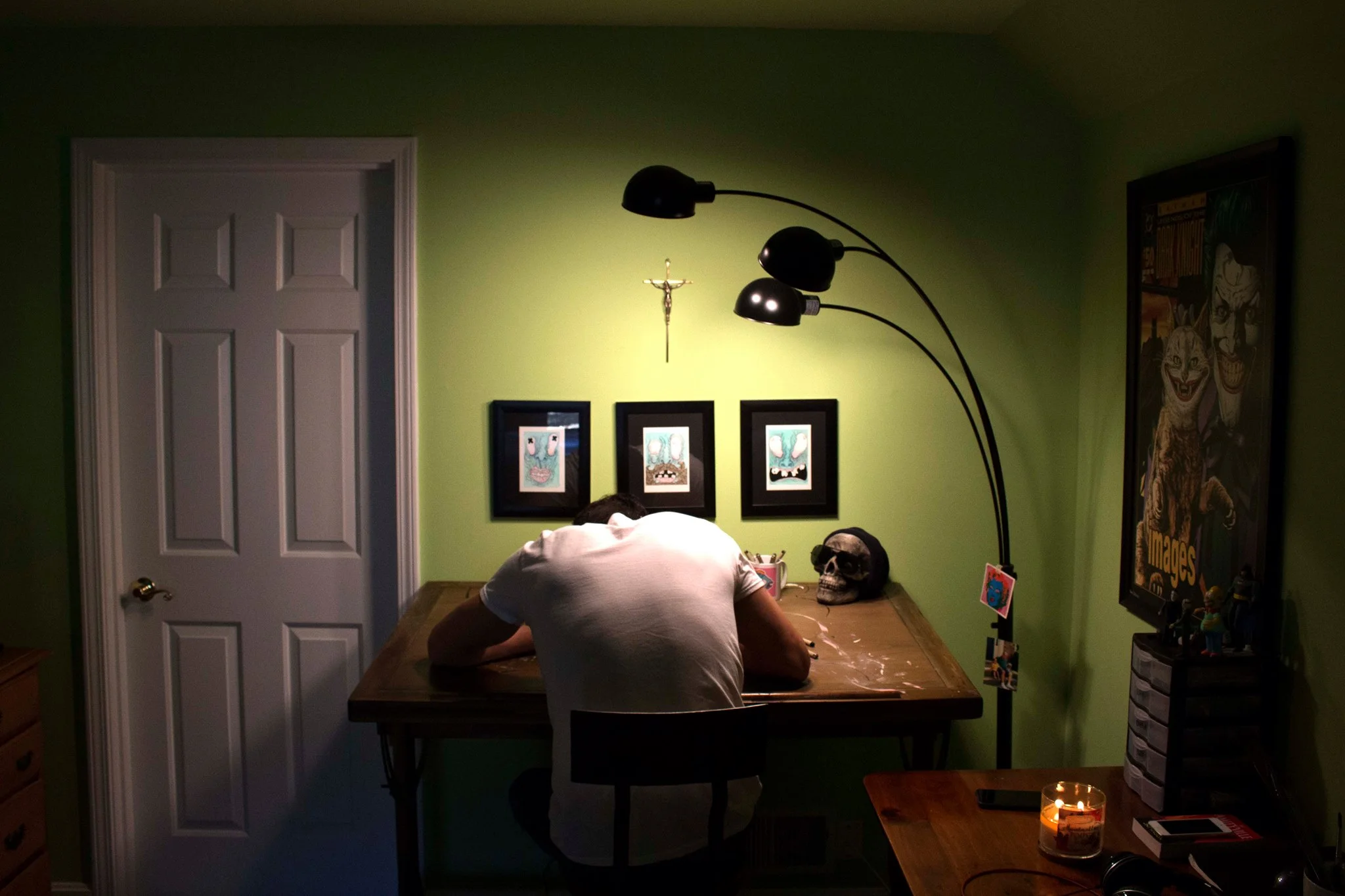 The artist in his studio.